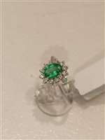 Anello Vidali Gioielli Donna Anello Smeraldo in Oro bianco Smeraldo 0.80 Ct AA0414 - AA0414